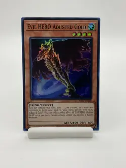 Yu-Gi-Oh! Evil HERO Adjusted Gold RA04-EN029 Super Rare 1st Ed. - Image 1