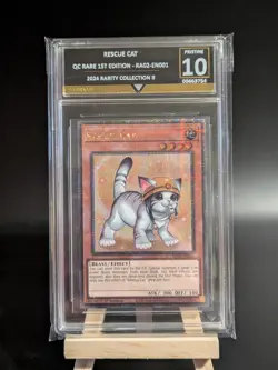 Get Graded 10 | Rescue Cat 1st Ed Quarter Century SR RA02-EN001 | Yu-Gi-Oh! TCG - Image 2