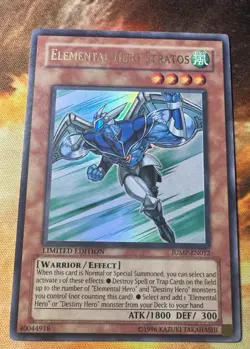 Yugioh- 1X Elemental Hero Stratos - Ultra Rare - Limited - JUMP-EN012 - NM - Image 2