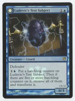 MTG Launch Promo Ludevic's Test Subject/Ludevic's Abomination #64 FOIL RARE - Image 1