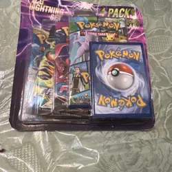 Pokemon TCG Lightning Set Booster Pack 4 Packs Plus Bonus Card - Image 1
