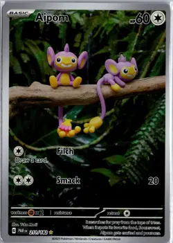 Pokemon Card - Aipom Paradox Rift 211/182 Illustration Rare Full Art SV Holo - Image 4