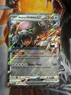 Bloodmoon Ursaluna ex Prize Pack Promo Pokemon Card NM Stamp - Image 1