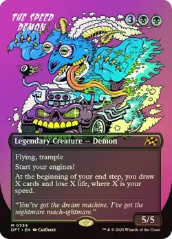 The Speed Demon Foil Borderless Aetherdrift NM MTG - Image 1