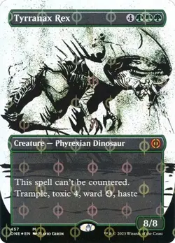 Tyrranax Rex - Step-and-Compleat Foil Extended Art Showcase ONE LP MTG - Image 1