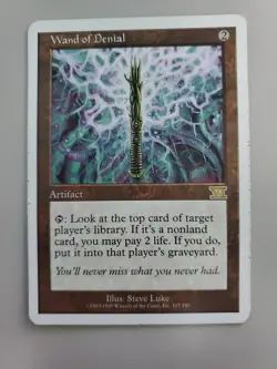 MTG Wand of Denial Sixth Edition 317/350 Regular Rare LP - Image 1