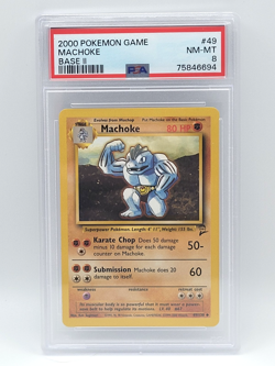 2000 Pokemon Machoke 49/130 Base Set 2 - PSA 8 NM-MT - Image 1