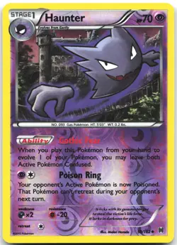Haunter 59/162 Uncommon BREAKthrough Pokemon Reverse Holo Moderately Played - Image 1