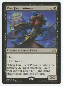 MTG Rivals of Ixalan Dire Fleet Poisoner #68/196 Rare - Image 1
