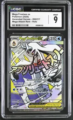 Pokemon GRADED Mega Froslass ex 265/217 Ascended Heroes 9 CGC ENGLISH - Image 1