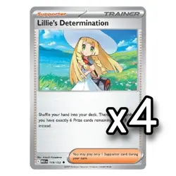 4x Lillie's Determination 119/132 Mega Evolution Pokemon Playset x4 - Image 1