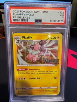 2021 Pokemon Flaaffy Sword&Shield Promo Evolving Skies Prerelease SWSH122 PSA 7 - Image 1
