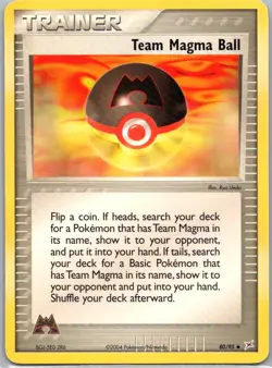 Pokemon TCG Team Magma Ball 80/95 Team Magma vs Team Aqua LP - Image 1