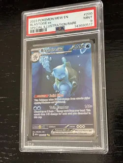 Pokemon 2023 Blastoise ex 200/165 SIR Scarlet & Violet 151 PSA 9 - Image 2