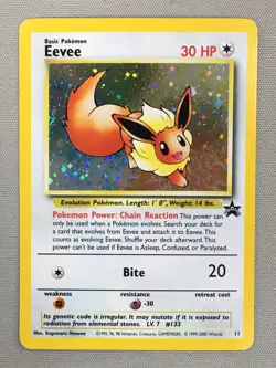 Pokemon 2000 EEVEE WOTC BLACK STAR PROMO HOLO RARE E - Image 1