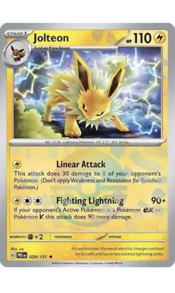 Pokemon Jolteon (29/379) Prismatic Evolutions NM REVERSE HOLO- Poke Ball Pattern - Image 1