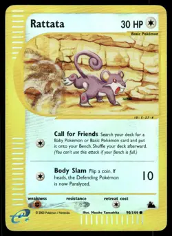 *FRI NIGHT* Rattata 90/144 Reverse Holo Skyridge Common - Image 1