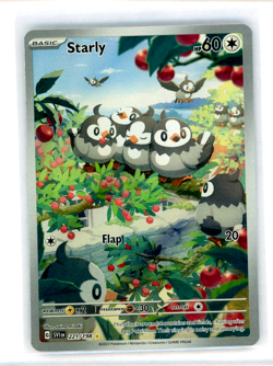 Pokemon TCG Starly Scarlet & Violet Base Set 221/198 Holo Illustration Rare NM🔥 - Image 1