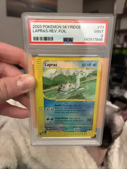 2003 POKEMON SKYRIDGE #71 LAPRAS-REVERSE FOIL PSA 9 - Image 1