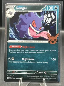 Gengar (Cosmos Holo) 057/091 Trick or Trade 2024 Holo Pokemon - Image 1