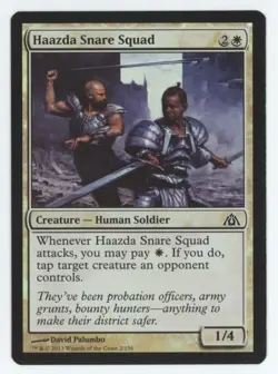 MTG Dragon's Maze Haazda Snare Squad #2/156 FOIL - Image 1