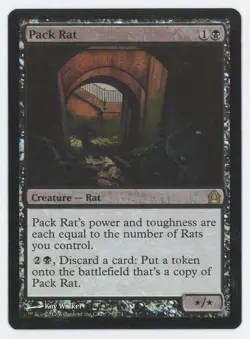 MTG Return to Ravnica Pack Rat #73/274 FOIL Rare - Image 1