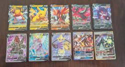 Pokemon V and GX card lot 22 Pikachu Sylveon Moltres Gengar Zapdos - Image 1