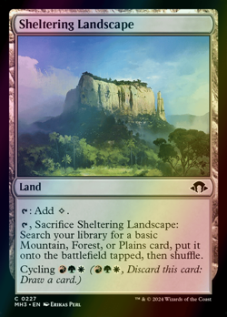 MTG Sheltering Landscape Foil ** Modern Horizons 3 ** English (NM) - Image 1