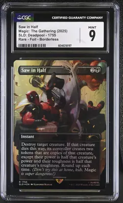 SAW IN HALF Secret Lair Foil Rare CGC 9 MTG [Nostalgium] - Image 1
