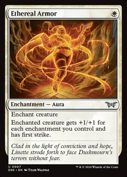 MTG Ethereal Armor ** Duskmourn: House of Horror ** English (NM) - Image 1