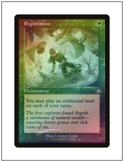 1x Exploration, Retro Frame Foil, Dominaria Remastered, Magic MTG NM - Image 1
