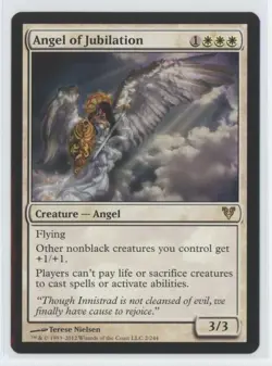MTG Avacyn Restored Angel of Jubilation #2 Rare - Image 1