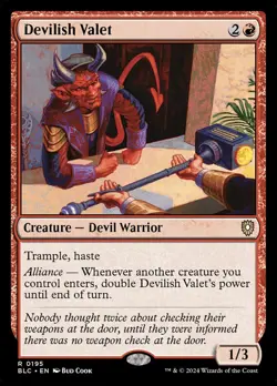 MTG Devilish Valet ** Bloomburrow Commander ** English (NM) - Image 1