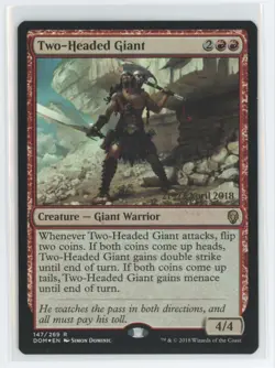 MTG Dominaria Two-Headed Giant #147 Prerelease FOIL Rare - Image 1