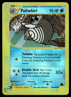 *FRI NIGHT* Poliwhirl 88/144 Reverse Holo Skyridge Common - Image 1