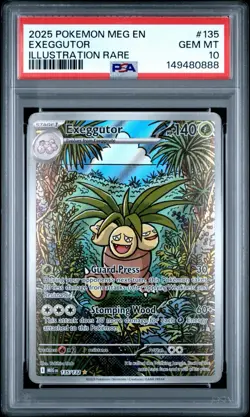 2025 POKEMON MEG EN-MEGA EVOLUTION ILLUSTRATION RARE #135 EXEGGUTOR PSA 10 - Image 1