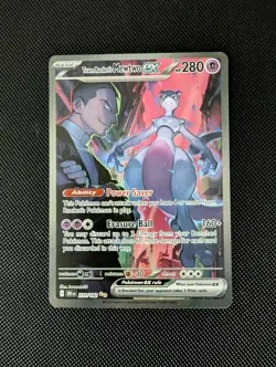 Team Rocket's Mewtwo ex 231/182 Sv10: Destined Rivals Holo Near Mint - Image 1