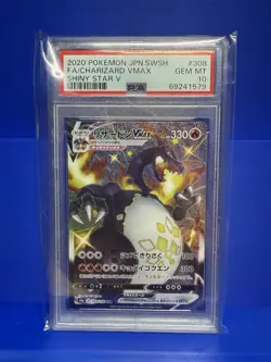2020 POKEMON JPN SWORD & SHIELD SHINY STAR V #308 FULL ART/CHARIZARD VMAX PSA 10 - Image 1