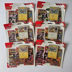 Pokemon TCG Destined Rivals Kangaskhan (x2) Zebstrika (x4) Triple Blister Bundle - Image 1