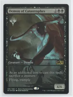 MTG Game Day & Store Championship Promos Demon of Catastrophes #91 Foil - Image 1