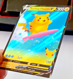 Pokemon TCG: Surfing Pikachu V Celebrations #008/025 MINT - Image 2