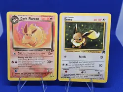 DARK FLAREON 35/82 UNCOMMON TEAM ROCKET POKEMON UNLIMITED MP - Image 1