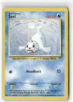 Pokemon Seel 041/102 Normal Base Set Uncommon - Image 1