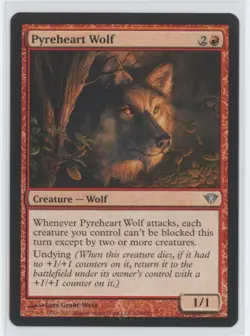 MTG Dark Ascension Pyreheart Wolf #101 Uncommon - Image 1