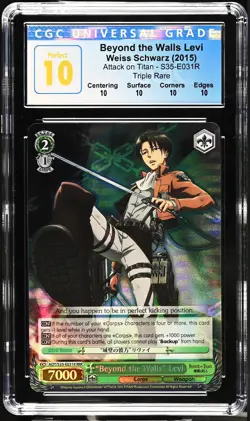 Weiss Schwarz GRADED Beyond the Walls Levi E031 AOT RRR PRISTINE PERFECT 10 CGC - Image 1