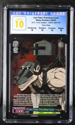 Weiss GRADED Cart Titan Providing Cover SX04-069 AOT TTR PRISTINE PERFECT 10 CGC - Image 1
