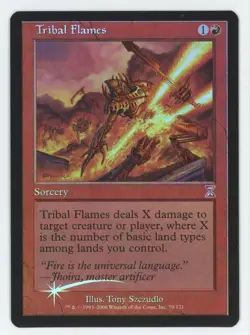 MTG Invasion Tribal Flames #70 FOIL Special Rare - Image 1