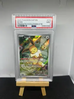 PSA 9 Eevee 173 Pokemon Svp En SV Black Star Promo 2025 Prismatic Evolutions Etb - Image 1