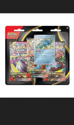 Pokemon TCG Mega Evolution 3 Pack Blister ME01 Golduck (PRE-SALE) - Image 1