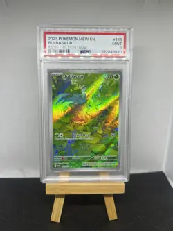 2023 POKEMON MEW EN-151 166 BULBASAUR ILLUSTRATION RARE 166/165 PSA 9 - Image 1